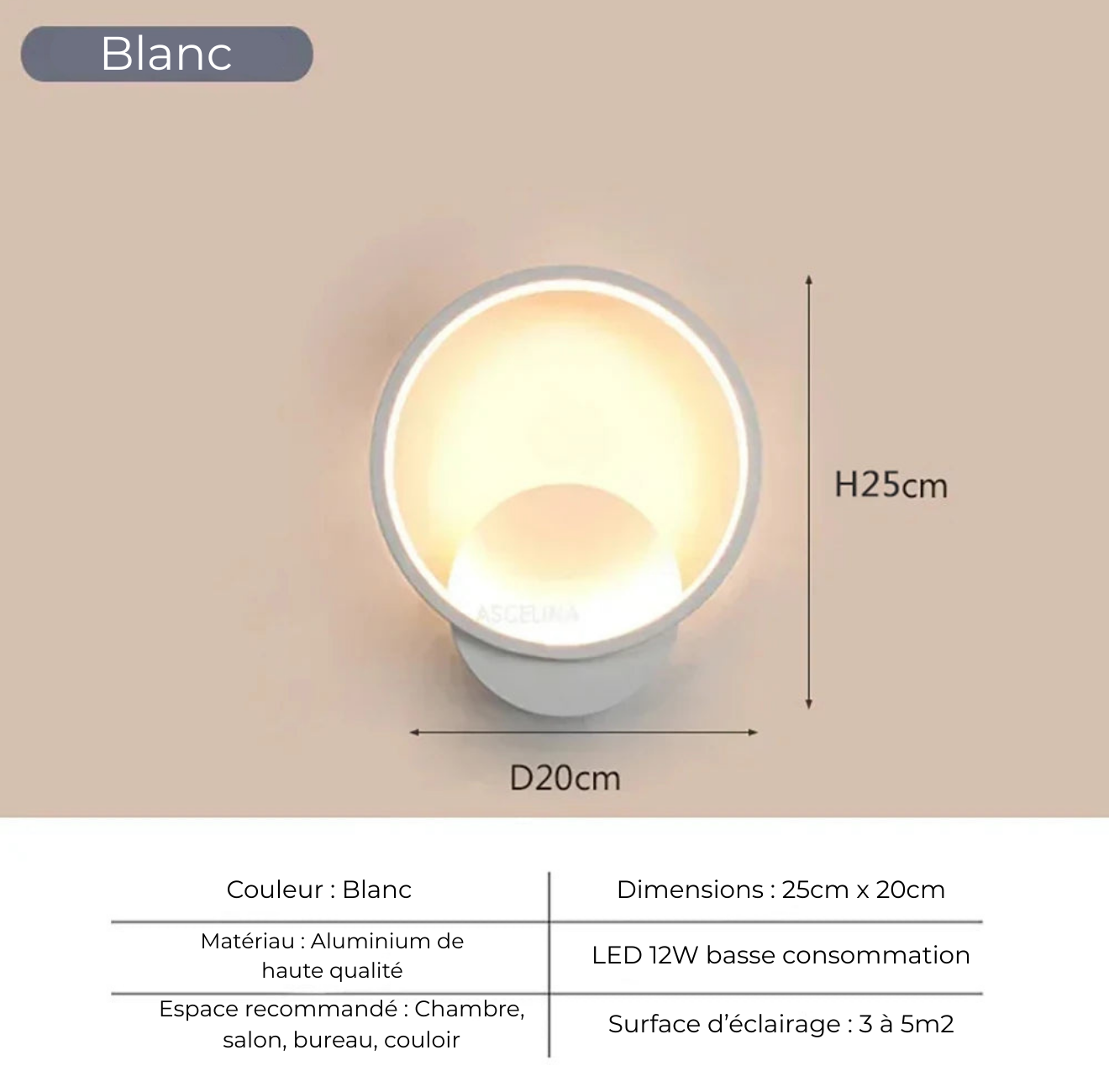 Applique Murale LED Ronde – Varnet