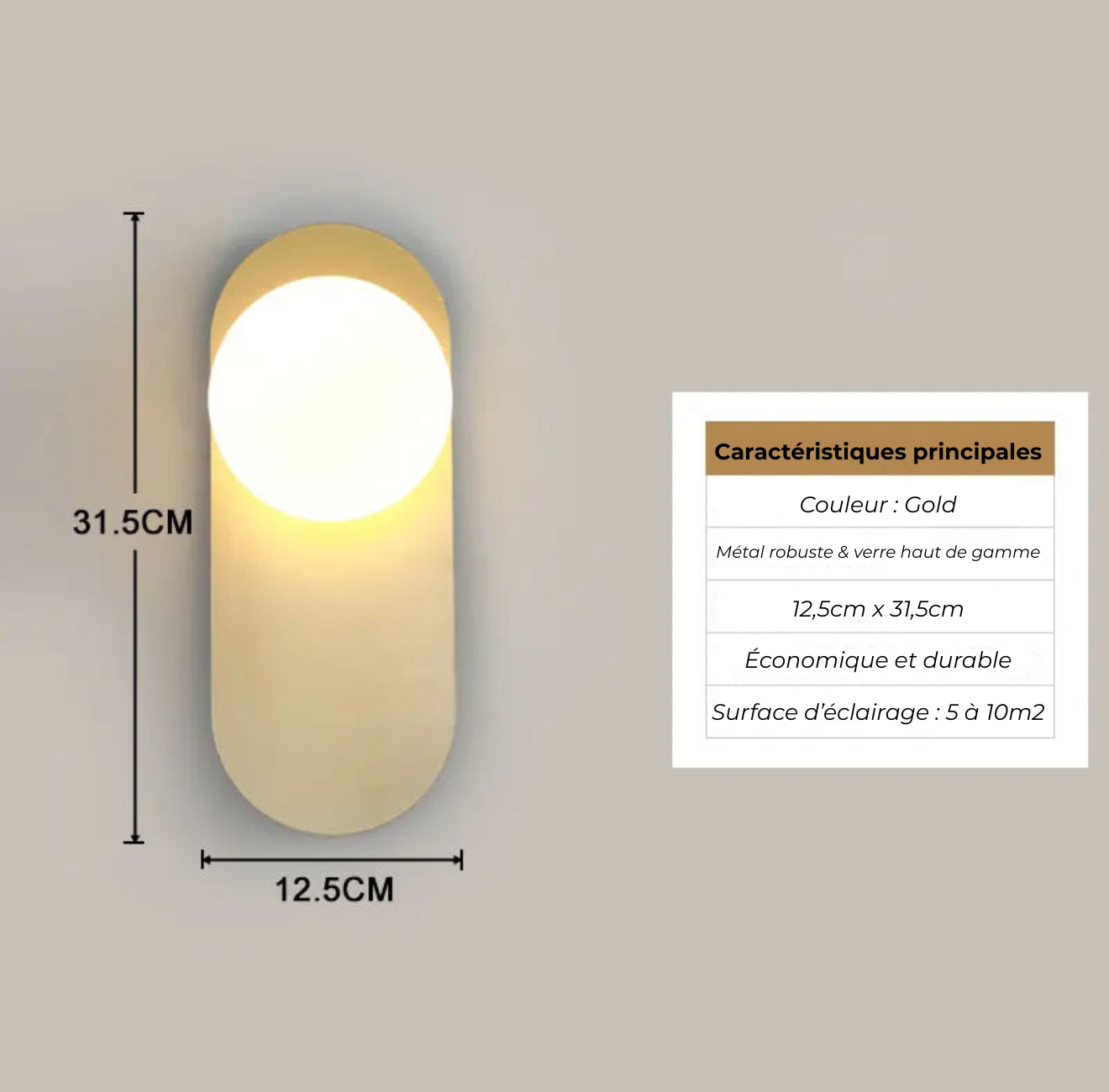 Applique Murale Chambre – Onde & Éclipse
