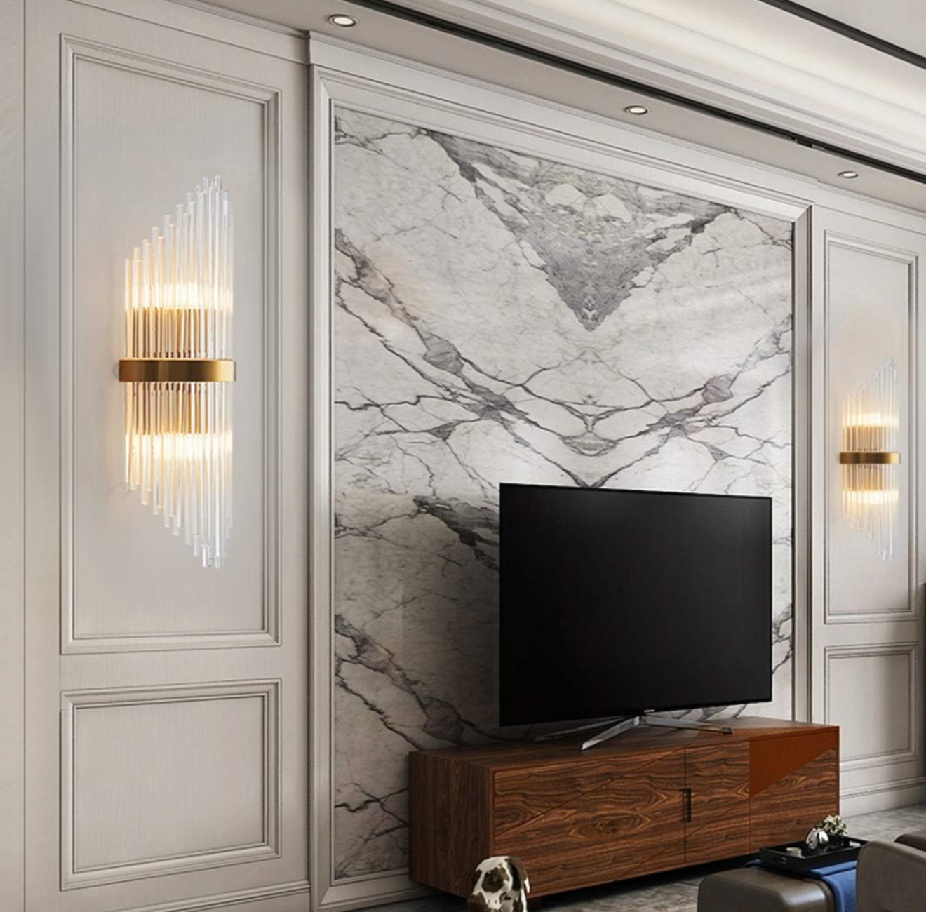 Applique Murale Salon – Cristal Élégance