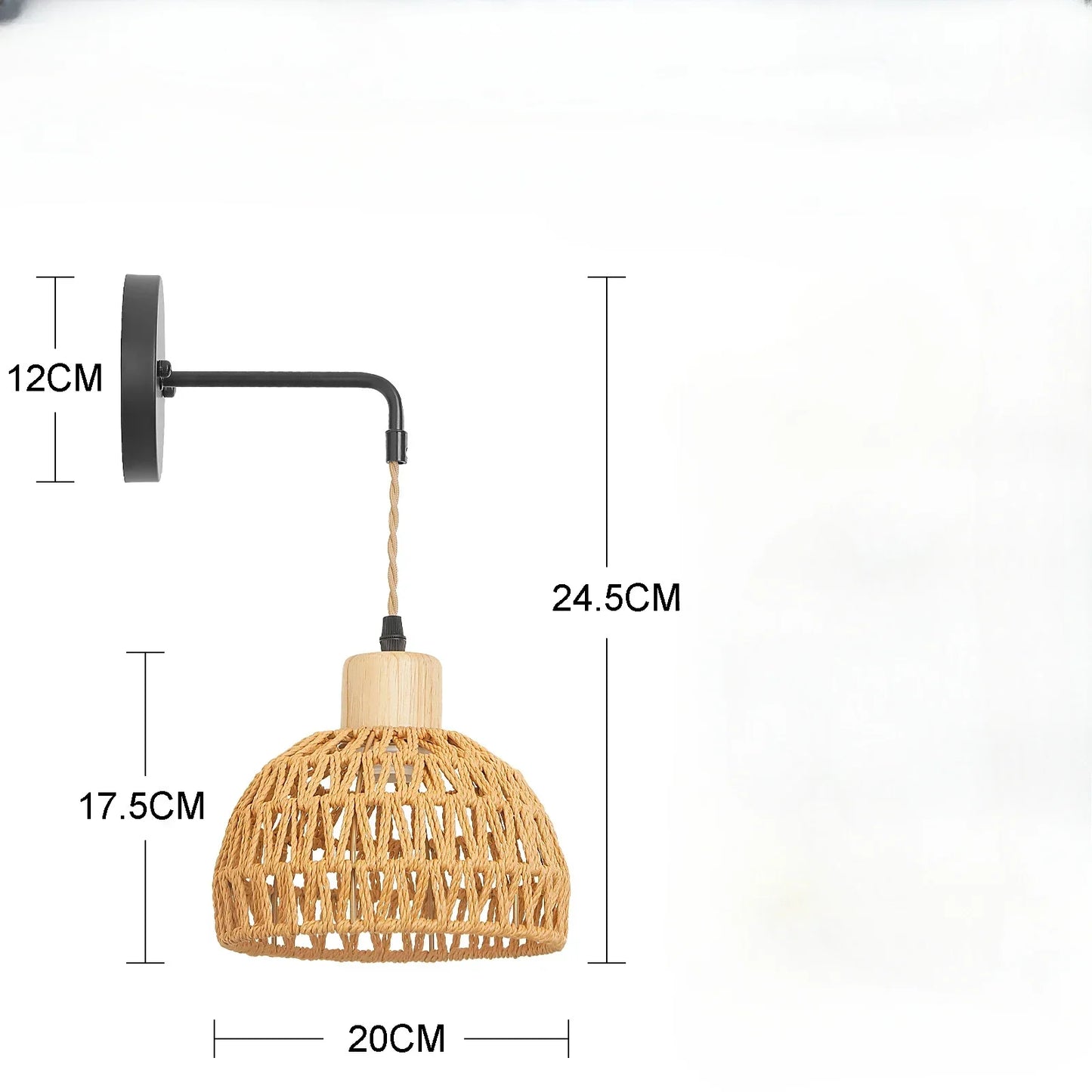 Applique Murale Rotin - Boho Light