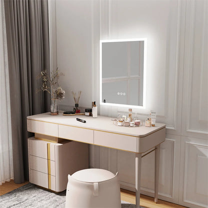 LUVODI LED Light Bathroom Mirror Wall Mounted Backlit Touch Mirror Dimmable Defog Vanity Makeup Mirror